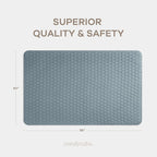 Comfy Cubs Rectangle Kids Play Mat - Large 60 x 96 inches Soft Quilted Baby Floor Mat with Non-Slip Bottom - Plush Design for Toddlers' Playtime and Relaxation - Comfortable and Durable - Pacific Blue