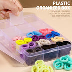 YGDZ Baby Hair Ties, 280 PCS Cotton Toddler Hair Ties, Seamless Soft Small Elastics Hair Bands with Organizer Box, Hair Accessories for Girls, Toddler, Kids, Mini Ponytail Holders…