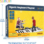 SUNLIN 6ft. Piano Mat, Floor Keyboard Playmat: 24 Keys, 10 Demos, 8 Instrument Sounds, Record & Playback, Giant Interactive Musical Toys Gifts for Boys & Girls Age 3 4 5 6 7 8 9 Years Old