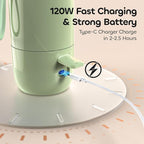 QIBOX Portable Bottle Warmer for Travel - 3Min Fast Heating of Breast Milk and Formula, 36W Fast Charge, 17 Ounces Large Capacity, Baby Bottle Warmer On The Go for Outdoor Airplane and Car