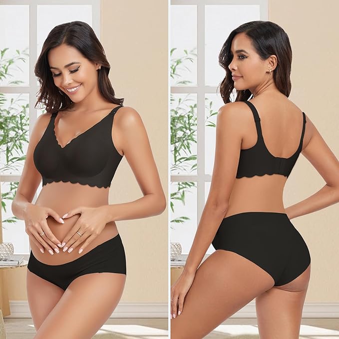 Gailife 3 Pack Nursing Bras for Breastfeeding Seamless Wireless Maternity Bras for Pregnancy Soft Sleep Breastfeeding Bra