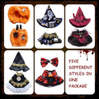 5 Complete Style Clothes Sets for 17cm Dolls - Hat & Overalls Dress Up Outfit for 17cm 15cm Dolls,Designer Outfits Bundle with Luxury/Cute/Sporty Themes, Gift for Doll Lovers (Halloween, 17cm/15cm)