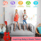 21 Inch Wooden Kids Toddler Child Children Acoustic Guitar Musical Instruments Ideal for 3-9 Year Old Boys Girls Gifts (Red)