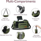 Momcozy Universal Stroller Organizer with Insulated Cup Holder Detachable Phone Bag & Shoulder Strap, Fits for Stroller like Uppababy, Baby Jogger, Britax, BOB, Umbrella and Pet Stroller