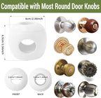 Child Safety Door Knob Covers 4 Pack Reusable Baby Proof Door Knob Locks Baby Proof Door Handle Protector for Kids Universal Fit Easy Grip Lockable Design No Tools Needed