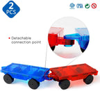MAGBLOCK 2 Piece Car Set Suitable for Magnetic Blocks Tiles, Magnetic Toy Vehicles and Accessories Therefor Expand and Enrich Your Magnet Tiles STEM Educational Toys