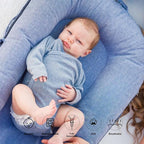 Deluxe Infant Lounger, Baby Nest Cover for Baby Girls & Boys, Newborn Essentials for Baby 0-12 Months, 100% Cotton (SummerSky)