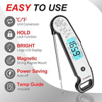 Professional Food & Meat Thermometer, 1 Sec Instant Read & ±0.5℉ Accuracy Driven by Thermocouple Sensor. IP67 Waterproof Digital Thermometer for Cooking, BBQ, Grill Gifts for Men Him Dad Birthday
