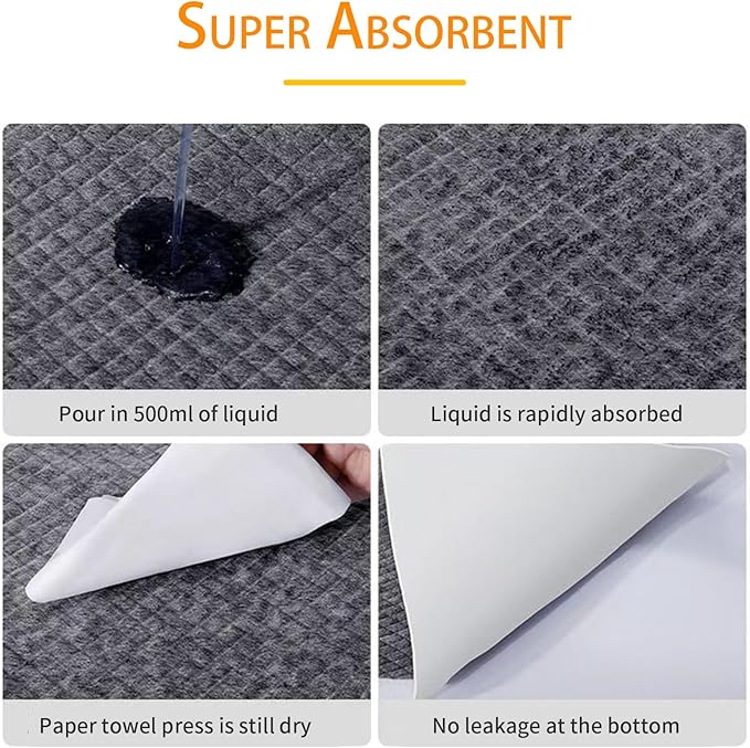 Dog and Puppy Pee Pads 100 Count, 23'' x 23'' Charcoal Dog Pee Pads, Leak-Proof Quick-Dry Strong Absorbency for Potty Training