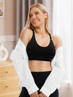 Angelhood Nursing Bras for Breastfeeding, Seamless Nursing Sports Bra Support Yoga Maternity Bras Pregnancy Sleep Bralette