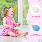 Leitee 6 Pcs DIY Wood Maracas Unfinished Hand Painted Maracas Party Favor Wooden Rumba Shakers Hand Percussion Rattles Musical Instruments with Clear Sound for Kid Adult (White)