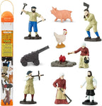 Safari Ltd. Jamestown Settlers TOOB - 10 Figurines: Sailor, Gardener, Blacksmith, Settlers, John Smith, Chicken, Pig, Cannon - Educational Toy Figures For Boys, Girls & Kids Ages 3+