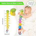 Baby Toys, Musical Plush Stuffed Toy for Newborn 0-3 0-6 3-6 6-12 Months Old, Animal Soft Rattle Sensory Toys with Teether for Tummy Time, Infant Boy& Girl Easter Gifts, Caterpillar