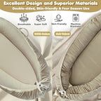 Baby Lounger - Baby Lounger for Newborn 0-24 Months, Breathable & Soft Cotton and Velvet Cover Baby Nest, Portable Tummy Time Lounger for Home and Travel, Ideal Baby Essentials & Shower Gifts