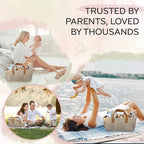 KiddyCare Diaper Caddy Organizer Cart for Nursery Baby Basket Gift for Boy/Girl | Diaper Caddy for Changing Table Basket Organizer with Dividers | Caddy for Baby Stuff Breast Pump Caddy - Regular