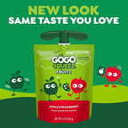 GoGo squeeZ Applesauce and Fruit Puree, Apple Strawberry, 3.2 oz (Pack of 48), Unsweetened Fruit Snacks for Kids, Gluten Free, Nut Free, Recloseable Cap, BPA Free Pouches (Packaging May Vary)