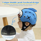 Baby Head Protector Baby Helmet for Crawling and Walking - No Bumps and Soft Safety Peak - Ultra Light and Adjustable Baby Head Protector Suitable for Babies 6-24 Months-Yellow Shark