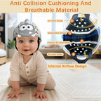 Baby Helmet for Crawing Walking,Soft Infant Safety Helmet,Baby Helmet 1-2 Years for Anti-Fall Head Protector,Adjustable, Breathable