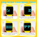 Potty Training Watch for Toddlers with Countdown, Magnetic Charging, Flashing Lights, Fun Music or Vibration Alerts - Waterproof Interactive Toilet Training Reminder for Boys & Girls Ages 2-9