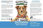 VERMONT SOAP Organics Pet Shampoo - Infused with Organic & Natural Olive Oil, Coconut & Aloe Vera Dog Shampoo for Sensitive Skin - USDA Certified Grooming - Unscented (640oz)