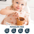 Tiny Twinkle Mess-Proof Baby Bib - Waterproof Bib for Baby Girl - Machine Washable - Adjustable Closure - PVC, BPA, & Phthalate Free - Great for Travel - Baby Food Bibs (3 Pack, Boho Set)