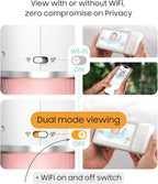 CHILLAX DM568 Video Baby Monitor – 2K QHD Baby Monitor with Camera and Audio w/Remote Pan‑Tilt‑Zoom, 5″ 720p Color Screen, Auto Dimming LED, Night Light & Sleep Trainer, Wi‑Fi/Non‑Wi‑Fi Viewing