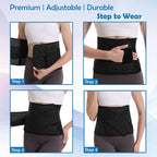 Paskyee Postpartum Belly Band, Abdominal Binder Post Surgery Belly Wrap, C Section Recovery Must Haves, Girdle for Postnatal Care, Waist/Pelvis Belt for Back Pain Relief Black S/M