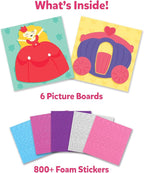 Skillmatics Foam Sticker Art Activity - Unicorns & Princesses, Mess-Free Fun for Kids, 800+ 3D Foam Stickers, DIY Felt Craft Kits, Gifts for Girls & Boys Ages 3, 4, 5, 6, 7
