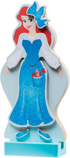 Melissa & Doug Disney Ariel Magnetic Wooden Dress-Up Doll Pretend Play Set (35 Pieces) Magnetic Dolls, Pretend Play & Preschool Toys for Kids Ages 3+