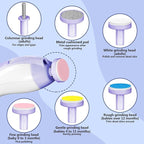 Baby Nail Trimmer Electric, 6 in 1 Rechargeable Baby Nail Clippers Manicure Set Grooming Kit for Toddler Infant or Adults (Purple)