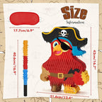 Wernnsai Pirate Piñata - Pirate Parrot Piñata with Blindfold and Bat for Boys' Birthday Party Adventure Theme Decorations