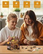 CUTEBEE Book Nook Kit - DIY Miniature House Kit for Beginners, Adults and Teens, Booknook Dollhouse Tiny House Bookshelf Decor 3D Wooden Puzzle Gifts for Family and Friends (Fantasy Plant Shop)