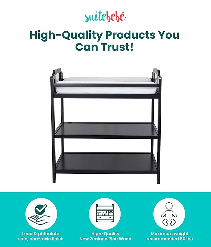Suite Bebe Celeste Changing Table Black