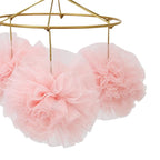 Lambs & Ivy Secret Garden Pink Pom Pom Musical Baby Crib Mobile Soother Toy