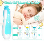 Baby Healthcare and Grooming Kit, 28 in 1 Portable Baby Essentials Kit Electric Nail Trimmer Set with Gas Relief Hair Brush Comb Nasal Aspirator for Newborn Boys Girls (Green)