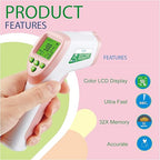 Elate Forehead Thermometer | Baby Thermometer for Adults, Kids, Infants | No-Touch Digital Infrared with Fever Alarm | Home Medical Grade for Nurse Accessories | Newborn Essentials