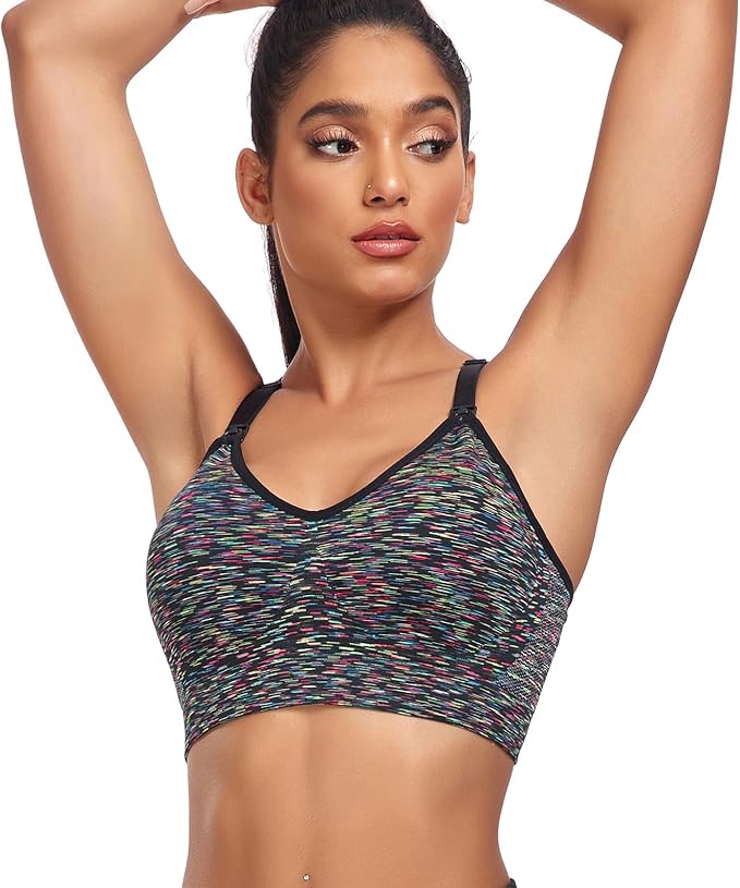 Suekaphin 3 Pack Sports Nursing Bra for Breastfeeding Supportive Bralette Pregnancy Maternity Wirefree Support for Women