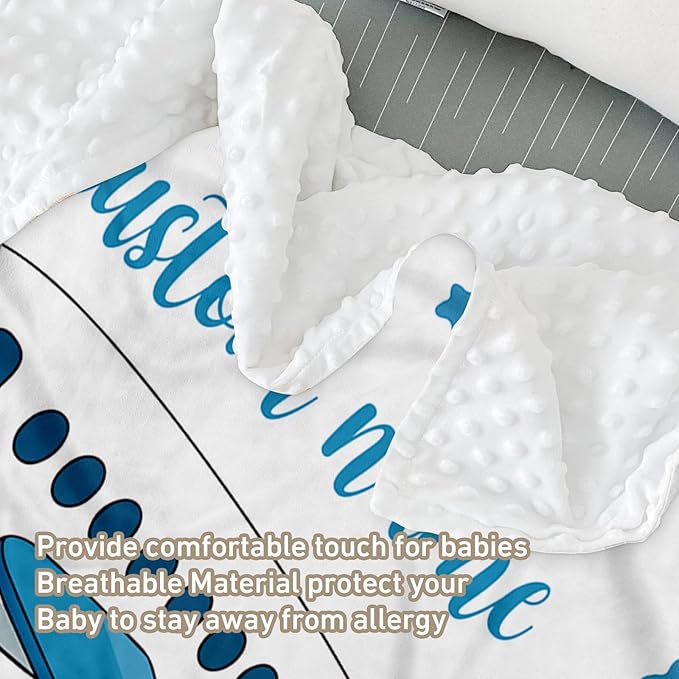 Personalized Baby Crib Bedding Set, Custom Name Aircraft Theme Nursery Bedding Set 3 Pcs, Baby Blanket Fitted Crib Sheet Changing Pad Cover, Personalized Nursery Decor Gift for Newborns Boys