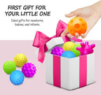 Baby Textured Multi Sensory Toys Massage Ball Gift Set BPA Free for Toddlers 1-3 Soft Balls Montessori Infant Baby Toys 6 to 12 Months 6 Pack