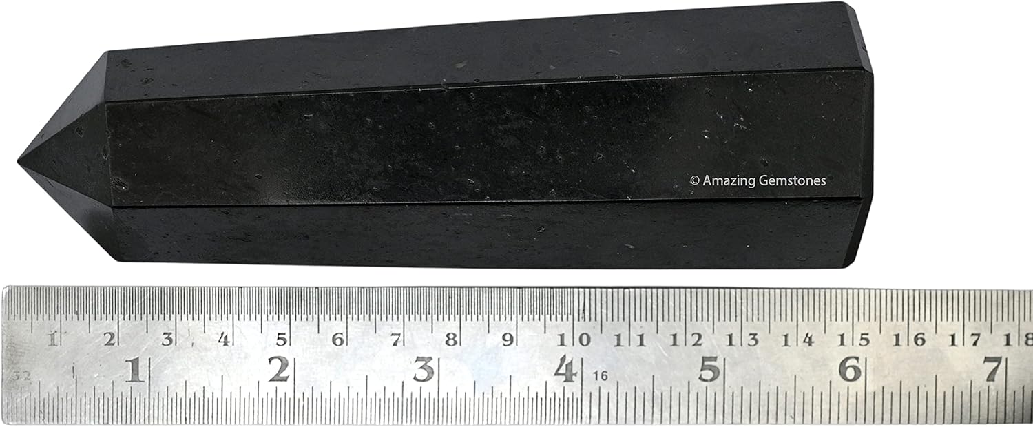 Amazing Gemstone Large Black Tourmaline Crystal Towers ~ Natural Healing Crystal Point Obelisk for Reiki Healing and Crystal Grid (5.5 to 6 INCH)