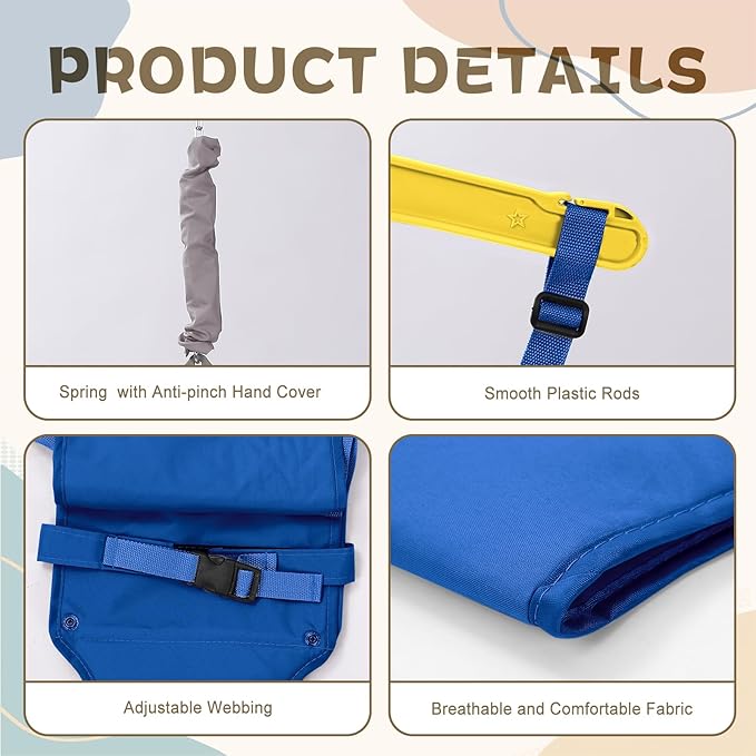 2 in 1 Baby Jumper with Swing - Indoor and Outdoor Use, Toddler Swing with Foldable Stand (Blue)