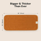 5-Pack Cotton Muslin Burp Cloths Baby Girls, Boys - Soft & Absorbent Spit Up Burp Rags, Large Muslin Towel, Cotton Wash Cloths for Babies, Newborn, Infant, No Shrink, Durable, Neutral (Spice)