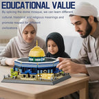 Dome of The Rock Building Blocks Set Islamic Architectural Model Bricks Toys for Kids Muslim Gifts for Kids Adult 983 Pieces