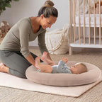 Baby Lounger for Newborn: Portable & Lightweight Pillow for Tummy Time Playtime & Diaper Changes - Skin-Friendly & Breathable for 0-12 Month Supervised Use