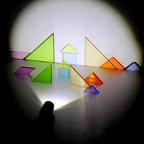 Light Experiment Loose Parts Learning Kit, Light Table Transparent Materials, STEAM Activitis for Kids 3+, Montessori & Reggio Inspired Kindergarten Preschool Classoom Accessary (Mini Size)