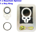 Keychain Spinner, Fidget Keychain,Spinning Keychain Fidget, Fidget Spinner Keychain Toys for Keys (White)