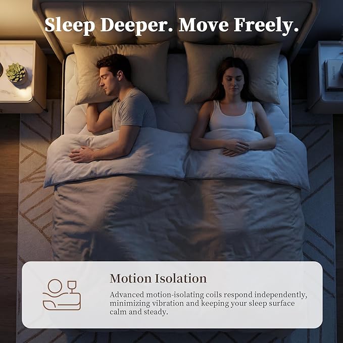 12 Inch Full Mattress, Full Size Memory Foam Mattress & Pocketed Coils, Medium Support for Pressure Relief & Motion Isolation, Fiberglass Free, Certified Safe Materials, Mattress in A Box