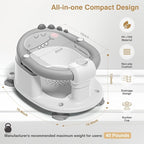 Baby Bath Seat for Babies 5 Months & Up - Non-Slip Bath Seat for Sitting Up, Soft Cushion & Compact Design, Toddler Bathtub Seat