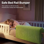 Bed Rail Bumpers Protector, Hospital Bed Rails Padding, Loft Beds and Bunk Beds Bumpers Protector, Premium Soft Memory Foam - Anti-Bump | Fall Prevention, Size 27.6 x 5.5 x 11.8 Inches, Green