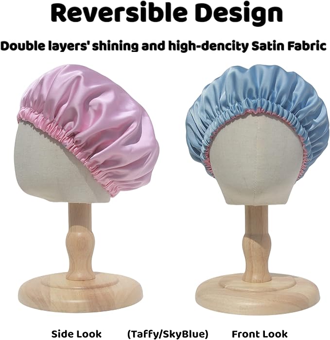 AKISS Baby Infant Newborn Toddler Satin Silk Hair Bonnet Cap for Sleeping 0-3 0-6 3-6 6-12 Months 1-2 1-3 Years